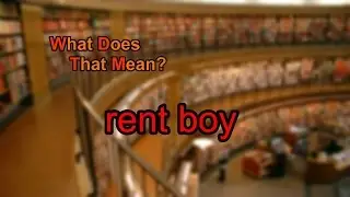 What does rent boy mean?