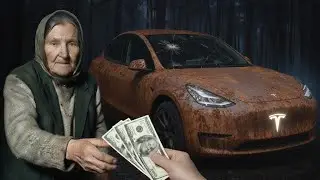 Restoring Completely DESTROYED Tesla Model Y Found in Frozen Forest | $300 ASMR Restoration