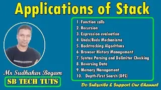 Applications of Stack | Stack | Data Structures
