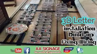 How to make acrylic 2d Signboard| How to Install 3d letter on Grill|3d Signboard making|3d sign work