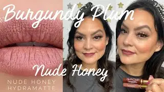 Burgundy Plum & Nude Honey HydraMatte Ombré Lip by LipSense SeneGence