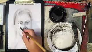 260113 每日水墨人物素描  Daily Water-ink Portrait Sketch  수묵 인물 스케치 水墨画の人物スケッチ