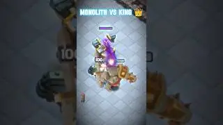 Max Level Monolith vs Max Level Barbarian King &ndash; Who Survives the Clash?! #coc #shortsfeed #viral