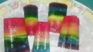 Rainbow Popsicle /Perfect Rainbow Popsicle recipe / குச்சசி ஐஸ் /Popsicle/Homemade fruit popsicle..