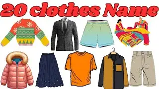 Clothes Names for Kids 👕👗 | 20 कपड़ों के नाम English&ndash;Hindi with Examples