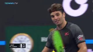 Jaziri Upsets Zverev; Fognini Progresses | Beijing 2018 Highlights Day 4