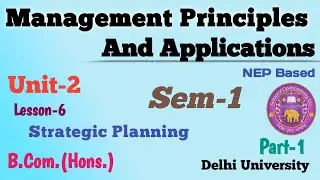 Management Principles And Applications|Sem-1|L-6|Part-1 Class|Unit-2|B.Com.Hons.|Management|Dusol|