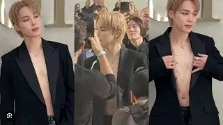 🔥SHIRTLESS JIMIN Stuns in Blonde at Milan Fashion Week | Dior Runway King Returns! 👑✨