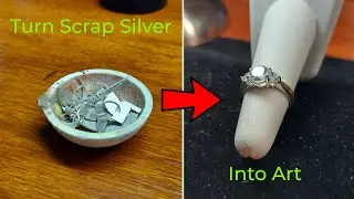 3 Stone Aquamarine Ring From Scrap Silver