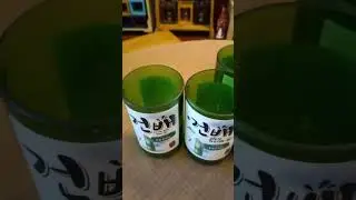 Waste Bottles Transform To Drinking Glass #geonbae #soju #diy #myanmar #gingarecycleartsandcrafts