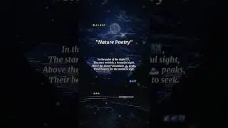 Nature Beauty Poetry🌠 | Nature poem | Poem on nature | #shorts #poem #nature