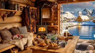 Winter Lake Village Piano | Inside a Cozy Wooden Cabin with Fireplace for Relaxation & Study