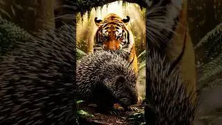 Porcupine 🦔 vs Tiger 🐯 | Armor vs Power | Epic Animal Clash Shorts