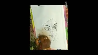 Easy drawing //pencil art//durgamma's gorgeous face//like//subscribe. 
