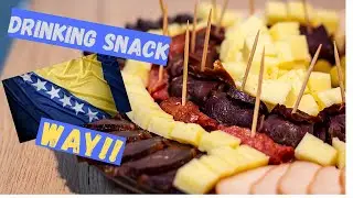 Drinking Snack!! Bosnian Way!!! (Meza) (How to)