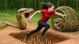 99 Nights Survival: Harvesting 500KG Huge Snake to Sell | Dig a Big Hole to Trap Dangerous Cobras