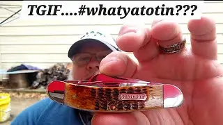 Case 🇺🇸 XX Burnt🔥Amber Bone Sowbelly Stockman #whatyatotin #edc #edcgear #usa #usamade #pocketknife