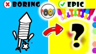 I Turned Letter F into PURE GLITTER Firecracker! 🎆💥(Fireworks Paint Challenge for Kids)