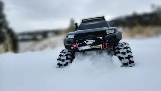 RC Crawler Trx4 Sport High Trail Snow Wheeling First Run of the Year. ##rccrawler #rctrailtruck 