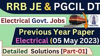 RRB JE & PGCIL DT  | Solved PYQ(Part-01)  | Electrical  Jobs |PGCIL |  HPCL  | RRB JE | SSC JE