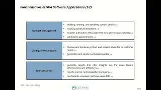 Sales Force Automation - CustMaS
