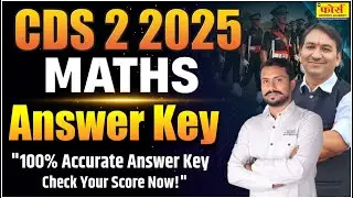 CDS 2 2025 Maths Answer Key 🔥 | Detailed Solutions & Best Questions | CDS-2 Maths Paper