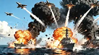 SURPRISE ATTACK! Dozens of NATO fighter jets strike a Russian military port in Murmansk Oblast.