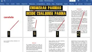 COMO NUMERAR PÁGINAS DESDE CUALQUIER PÁGINA EN WORD(PASO A PASO) 2025