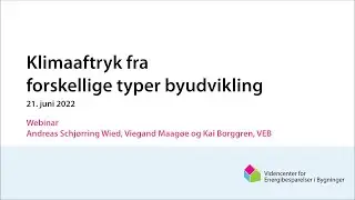 Klimaaftryk fra forskellige typer byudvikling