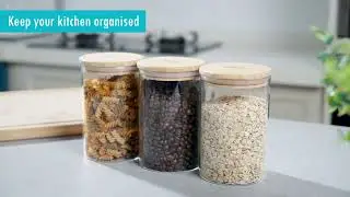 Igluu Glass Storage Jars with Bamboo Lids - Set of 3