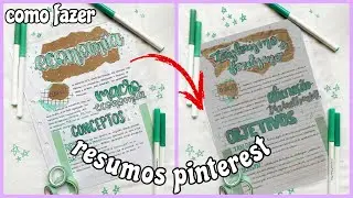 como fazer RESUMOS igual PINTEREST || dicas de lettering