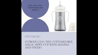 GROSMIMI Sippy Cup - No Spill, Sippy Cup with Straw and Handles!