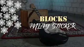 Blocks Inlay Stickers by fretlook (Red Hot Chili Peppers - Snow Cover)