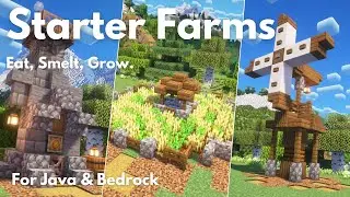3 STARTER FARMS | Minecraft tutorial | Java & Bedrock [1.21+]