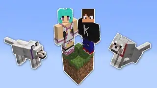 Minecraft NUM BLOCO S&Oacute; e agora temos CACHORROS