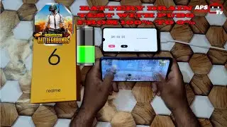 realme 6 pubg battery drain test |100% TO 0% |