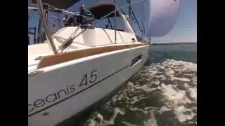 Top Down Spinnaker Sailing on Beneteau Oceanis 45