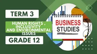 TERM 3: HUMAN RIGHTS, INCLUSIVITY, AND ENVIRONMENTAL ISSUES || BUSINESS STUDIES GRADE 12