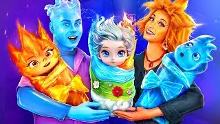 &iexcl;Ember y Wade de Elementos Tienen Hijos! &iexcl;Trucos para Padres de Fuego vs Agua!