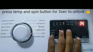 How to remove child lock 🔐 in samsung washing machine  #washing machine  @vishalmuchandi