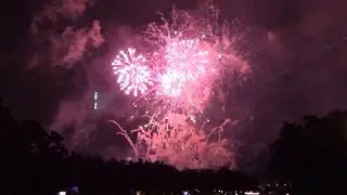 Epcot New Years Eve Fireworks Finale 2014 from The International Gateway Bridge, Walt Disney World