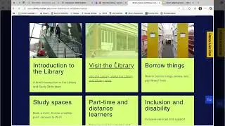 Library induction: Overview of the Library webpages