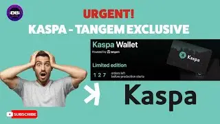 🔥Exclusive - Kaspa Security & Tangem Partnership
