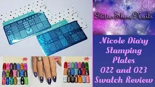 Nicole Diary Stamping Plate Swatch Review Featuring 022 and 023