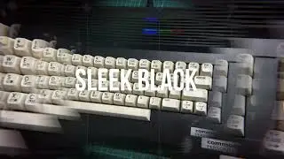 Sleek Black Commodore 64 with in-built soft glow VU Meter