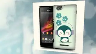 KAWAII PENGUIN BACK CASE COVER FOR SONY XPERIA M C1905 C1904