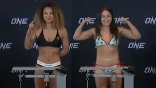 Itsuki Hirata and Victória Souza - Hydration Test & Weigh-In - (ONE 167) - /r/WMMA