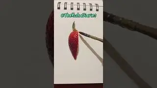 Realistic strawberry painting|Easy draw strawberry painting tutorial #shorts #pencil #realistic #art