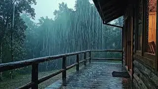 🌧️ Sleep Instantly in Minutes with Heavy Rain & Powerful Thunder Sounds