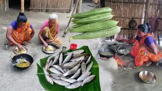 DAUGHTER Of GRANDMOTHER cooking & eating SMALL FISH recipe with JHINGE | How to cook fish recipe